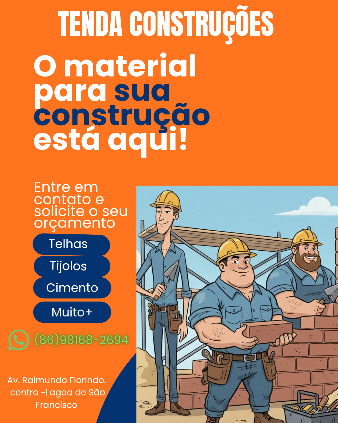 Tenda construções-Lagoa de São Francisco _PI