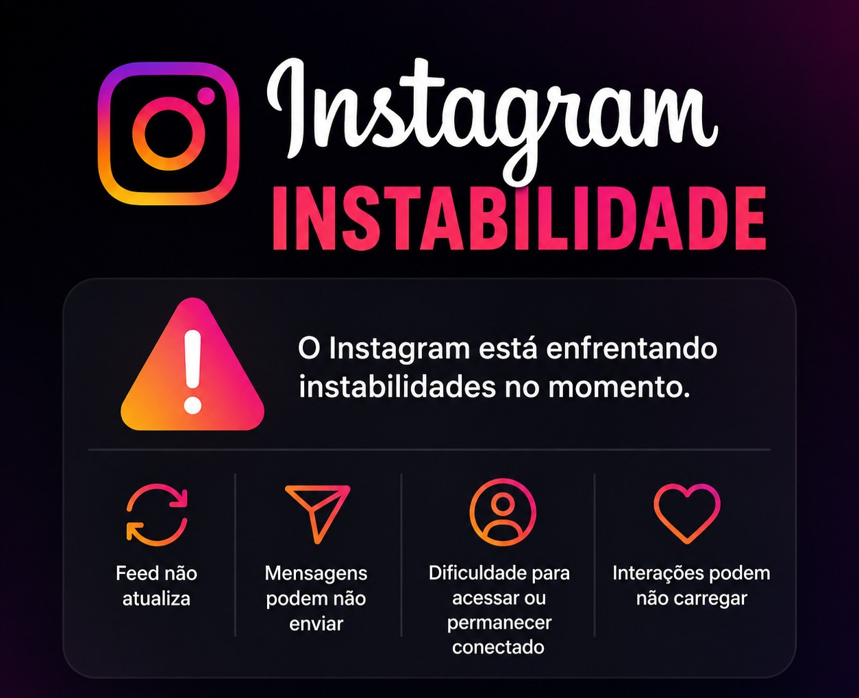 Instagram enfrenta instabilidade e fica fora do ar em diversos países