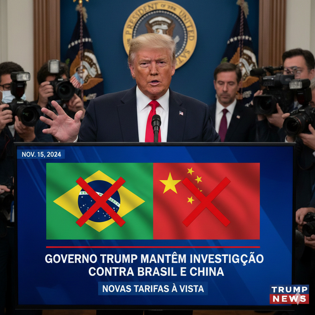 Governo Trump mantém investigação contra Brasil e China e ameaça com novas tarifas