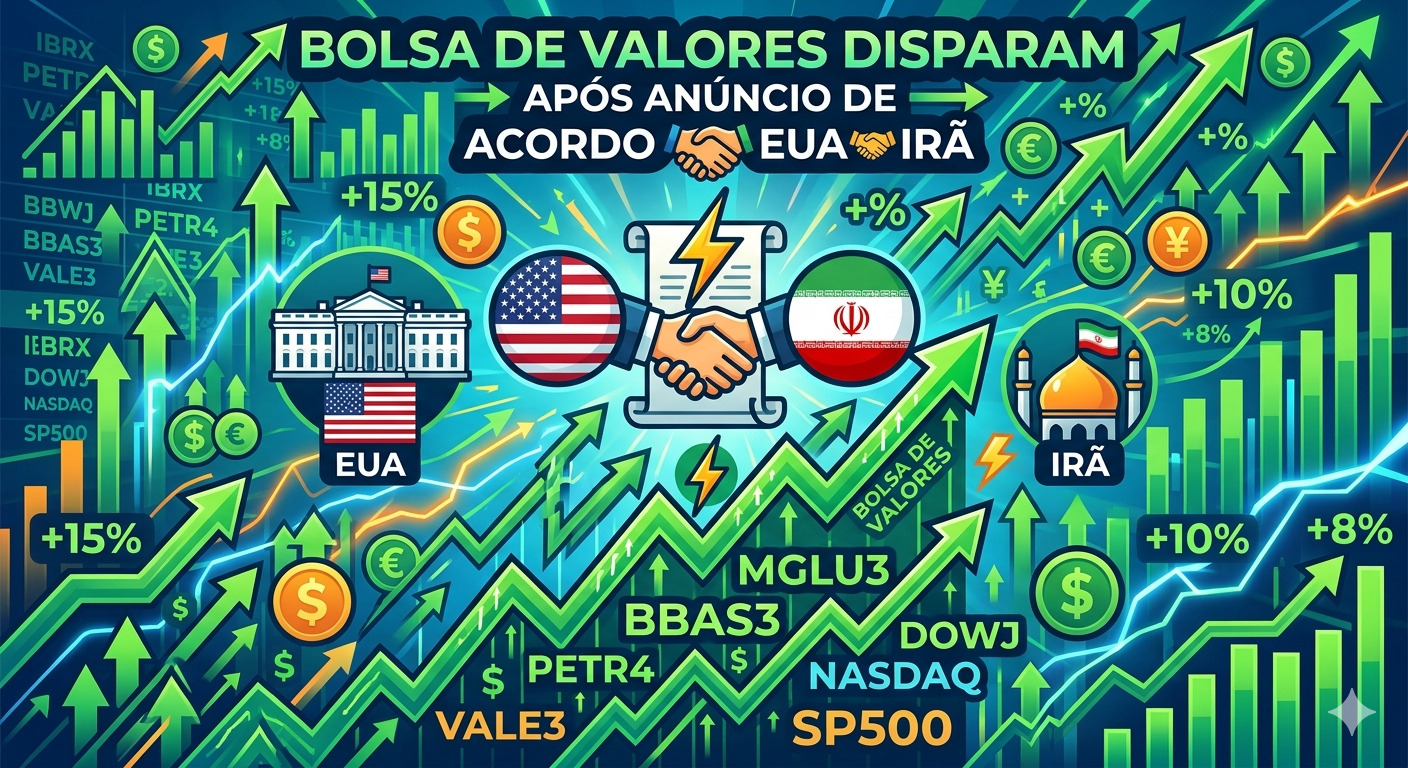 Bolsas mundiais disparam e petróleo cai após anúncio de possível acordo entre EUA e Irã