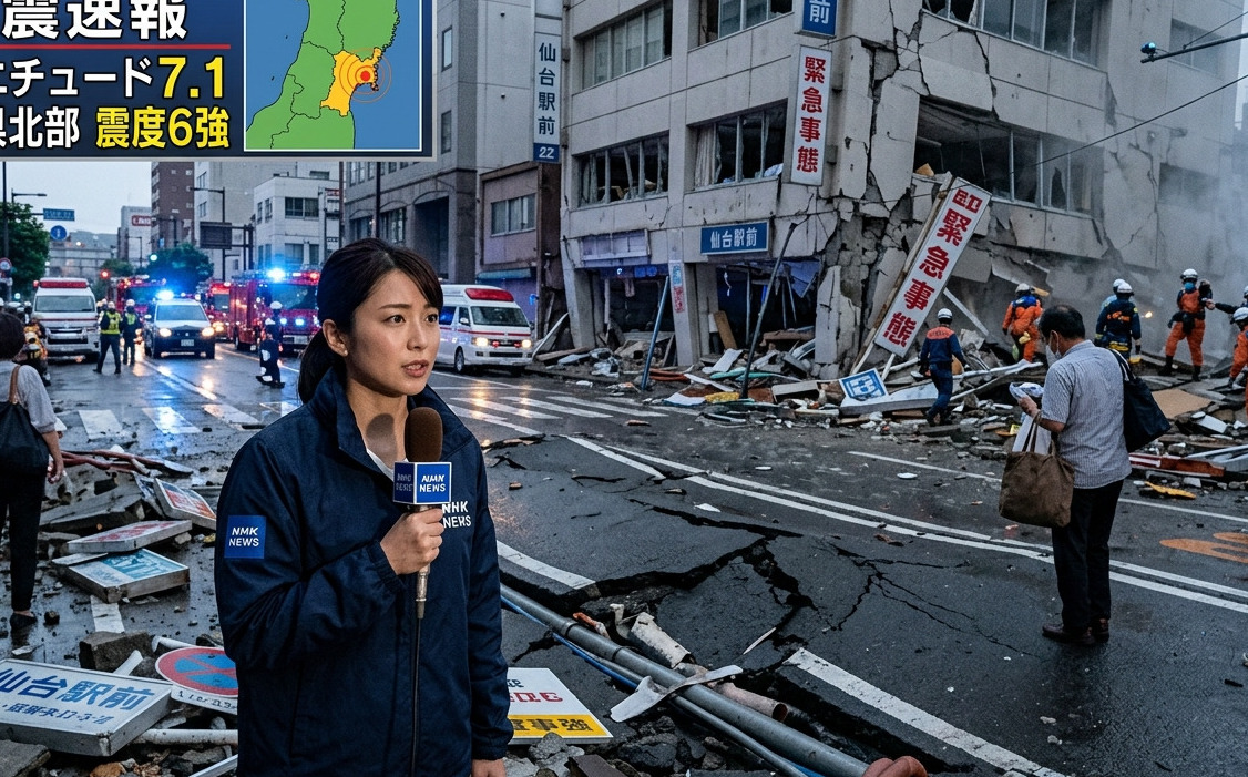 Terremoto de magnitude 7,1 atinge Japão, derruba prédios e deixa mortos e feridos