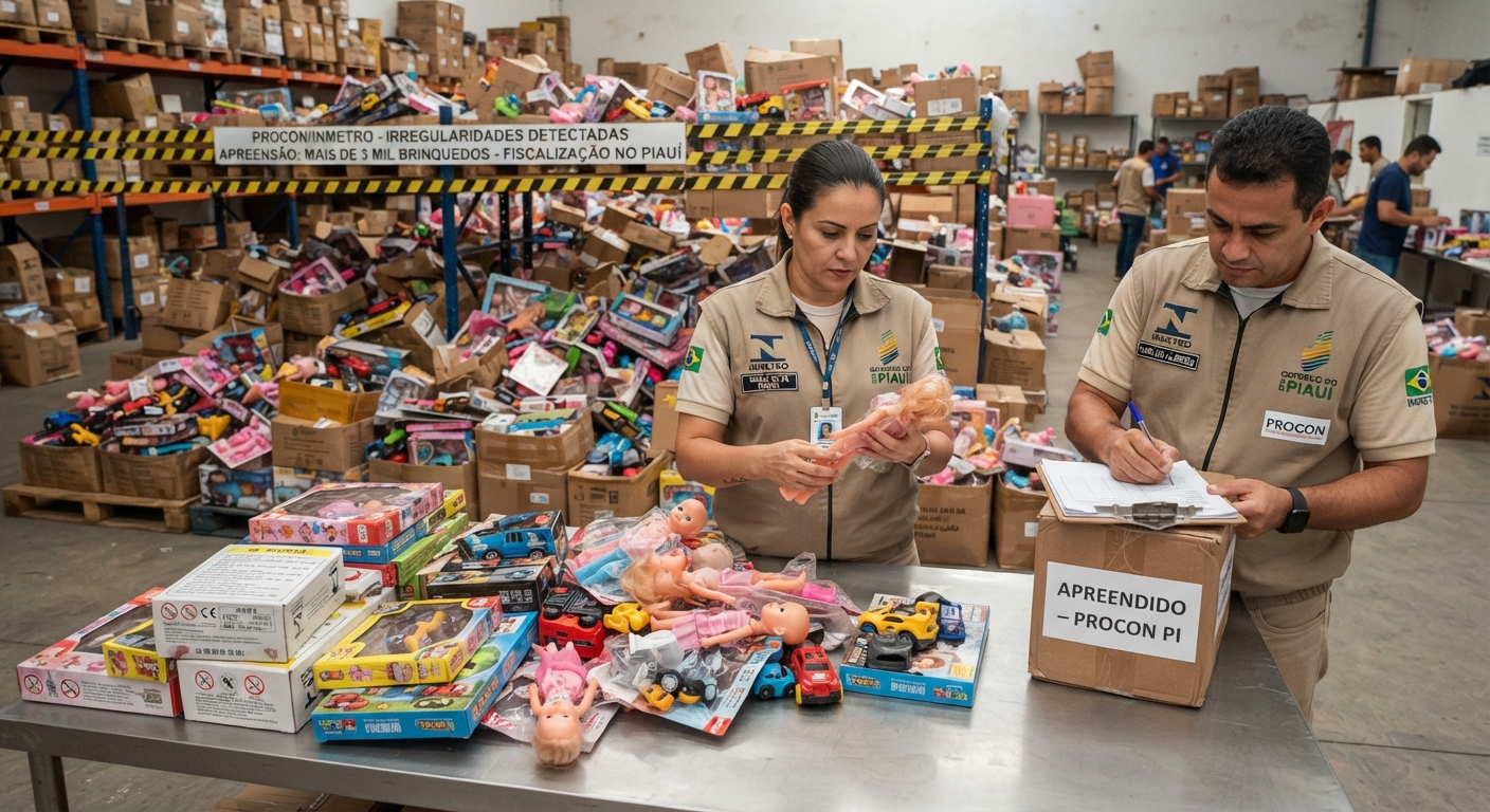 Fiscalização encontra irregularidades em mais de 3 mil brinquedos no Piauí