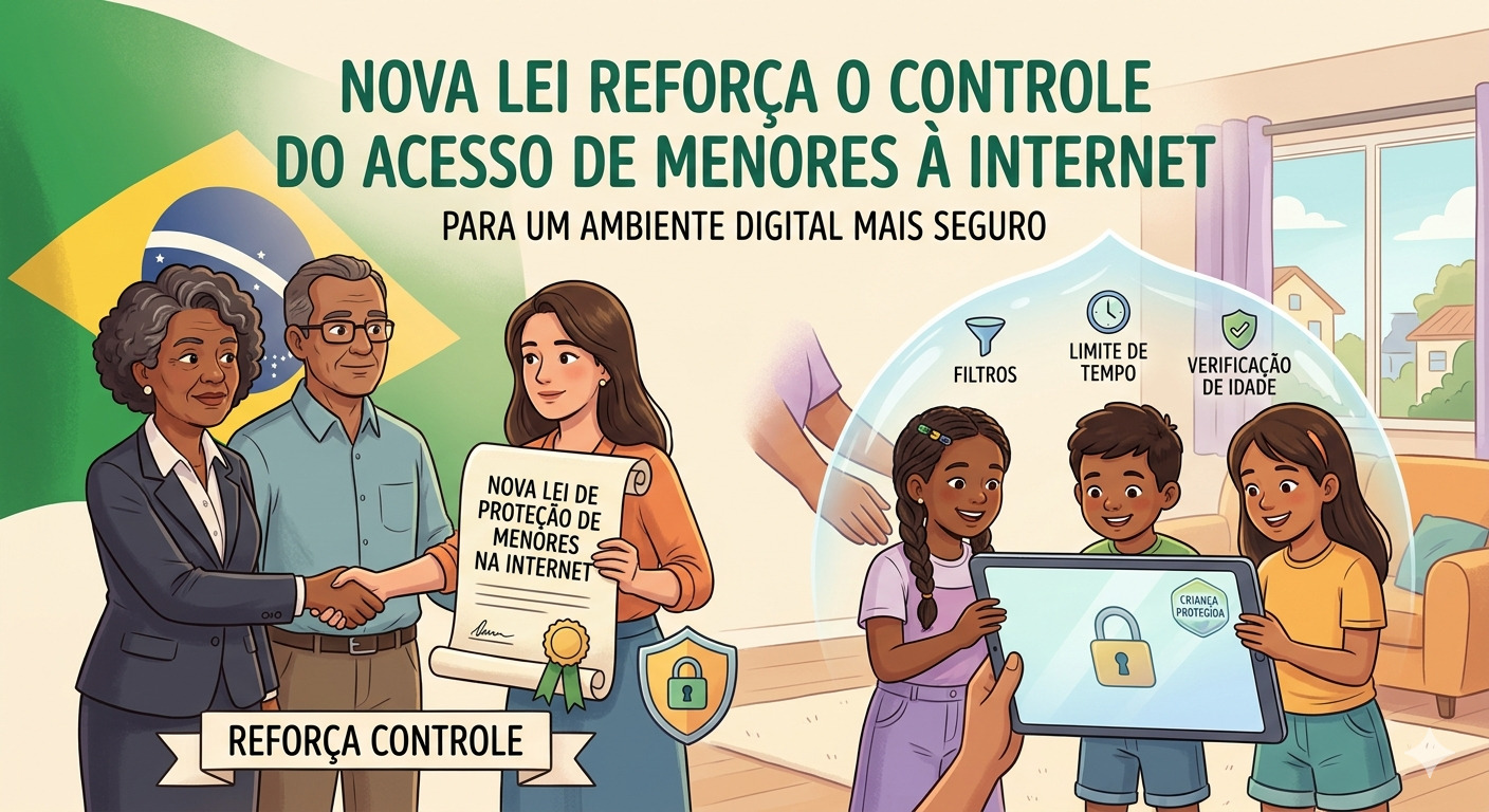 Nova lei reforça controle do acesso de menores à internet