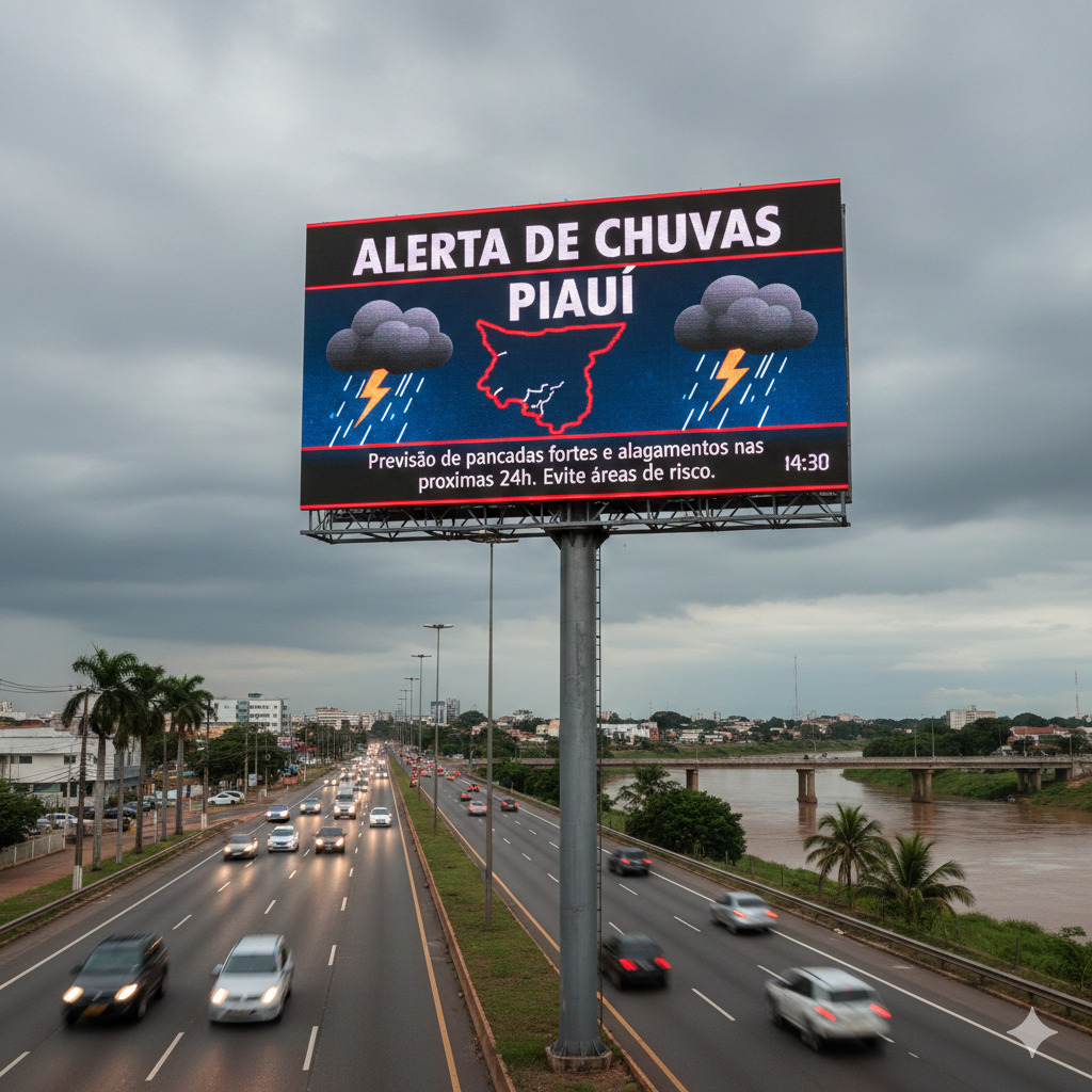 Piauí tem alerta de chuvas intensas em quase todo o território; veja