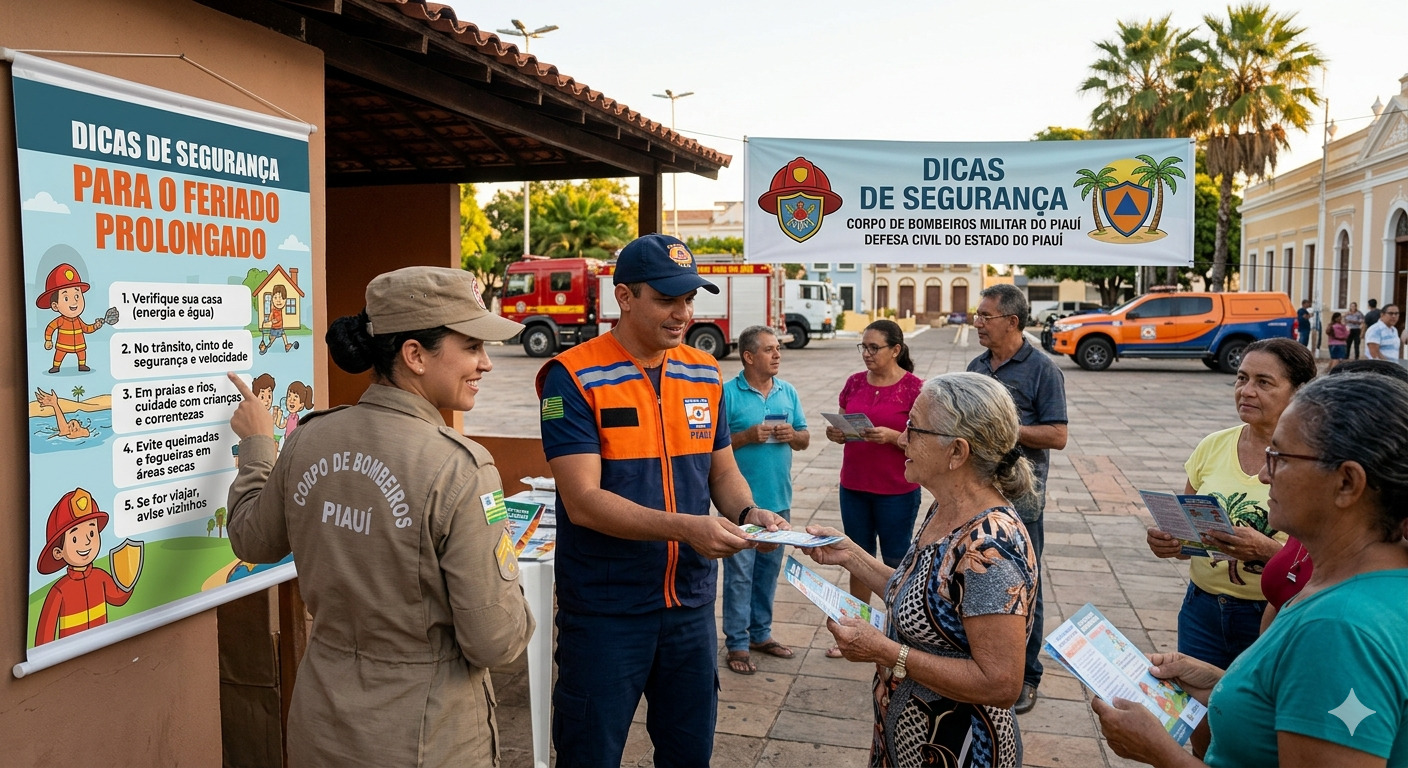 Bombeiros e Defesa Civil do Piauí dão dicas de segurança para o feriado prolongado