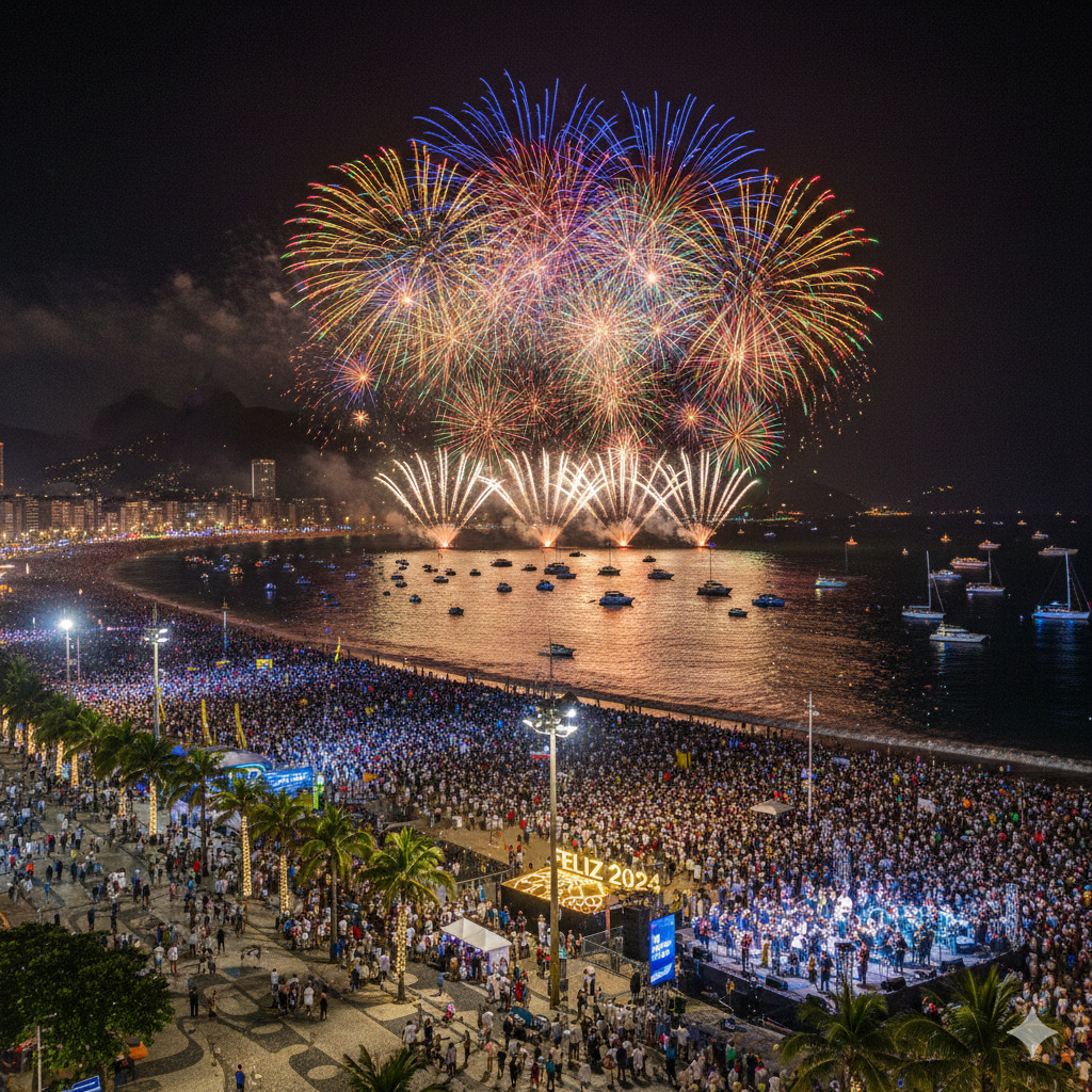 Réveillon do Rio deve movimentar R$ 3,34 bilhões e atrair mais de 5 milhões de pessoas